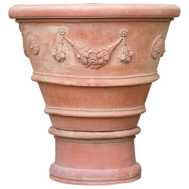 Festooned Smooth Base Poggi Ugo Terracotta Impruneta