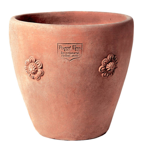 Decorative vase holder decorated with rosettes. Handmade, resistant to frost. Great duration, the shape remains unchanged over the course of the time.