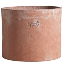 Cilindro in terracotta artigianale di Impruneta per piante da esterno