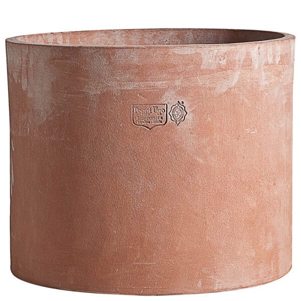 Cilindro in terracotta artigianale di Impruneta per piante da esterno