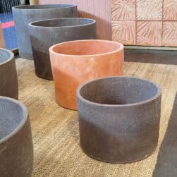 Cilindro in terracotta artigianale di Impruneta per piante da esterno