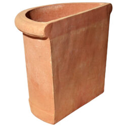 Wall pot. The wonderful and elegant shape and design of the pot decorates the furniture. Handmade, using Impruneta clay, resistant to frost up to – 30° C. Great duration, the shape remains unchanged over the course of the time. The article acquires a beautiful exterior aspect over the course of the seasons. Available in one size only.