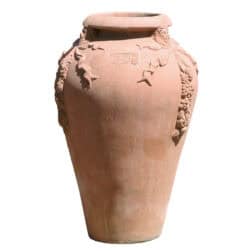 Orcio decorato adatto come portavaso. Eccellente impatto estetico e adatto per impieghi senza le piante. Resistenti al gelo.
