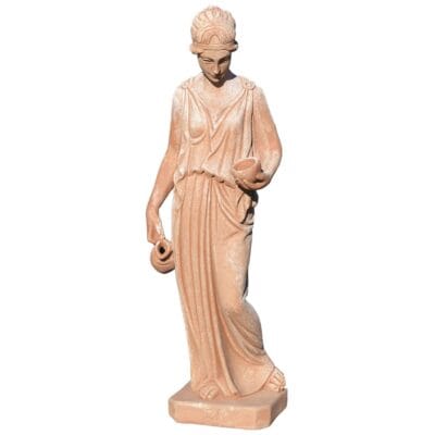 Ebe - Antonio Canova. Statua classica. Realizzato in unica dimensione. Modellazione realizzata in alto rilievo. Realizzato a mano da maestri artigiani con argilla di Impruneta, resistente al gelo.