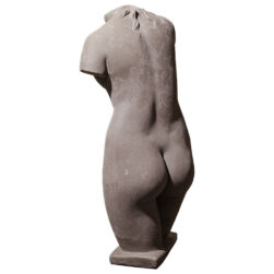 Statua classica raffigurante il Torsetto di Venere di Prassìtele. Età ellenistica. Da originale in marmo. Modellazione realizzata in alto rilievo.