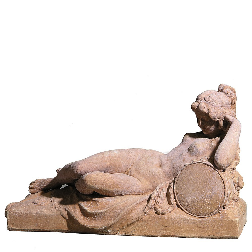 Paolina Borghese. Statua classica realizzata in alto rilievo. Realizzato a mano da maestri artigiani con argilla di Impruneta, resistente al gelo.