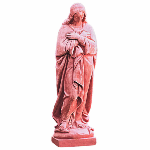 Madonna in statua, Collezione Giubileo. Scultura in terracotta, simbolo di pace e spiritualità, realizzata artigianalmente. Simbolo di fede.