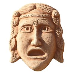 Decoration, Greek mask "tragedy" with hanging holes. Modeling made in high relief. Handmade by master craftsmen.