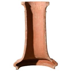 Terracotta cylindrical sink wall base for outdoor sink support with handcrafted finish