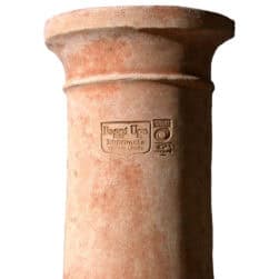 Terracotta cylindrical sink wall base for outdoor sink support with handcrafted finish