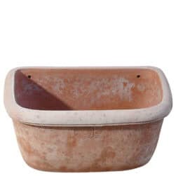 Lavandino a Pozzetto Liscio in terracotta artigianale con forma ovale e superficie liscia