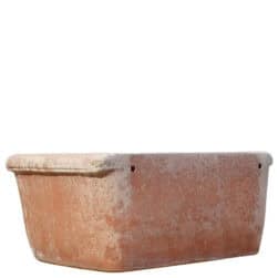 Lavandino a Pozzetto Liscio in terracotta artigianale con forma ovale e superficie liscia
