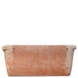 Lavandino a Pozzetto Liscio in terracotta artigianale con forma ovale e superficie liscia