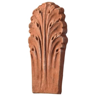 Terracotta Flowerbed Acanthus Leaf decorative element for garden borders and classical landscape design