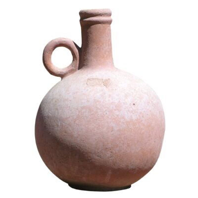 Palla manico anello. Soprammobile Arredo interno in cotto di qualità. Vaso in terracotta di Impruneta originale. Decorazione casa. Vaso da fiori secchi e freschi. Articolo per mobile, muretto, piedistallo, colonna, mensola tavolo.