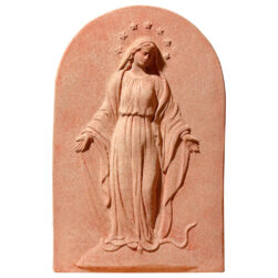 Decorative panel to hang depicting the Immaculate Conception. Modeling made in high relief. Holy Virgin Mary.