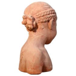 Girl with Ribbon terracotta bust by Luigi Pampaloni neoclassical decorative sculpture