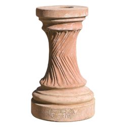 Column Maria. Pedestal, used to enhance statues or busts. Modeling made in high relief. Suitable for single, decorative and classic furniture uses. Handmade by master craftsmen with frost-resistant Impruneta clay.