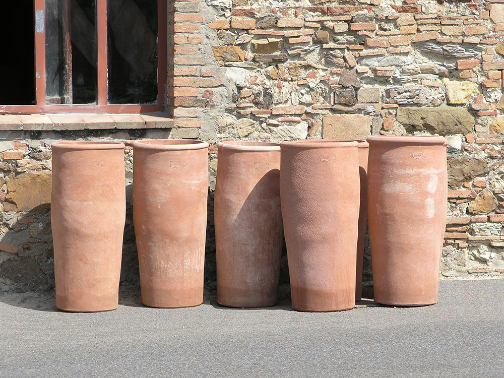 Primitive pot, for esternal use with plant. decorative vases and furnishings. Handmade by craftsmen with Impruneta terracotta.