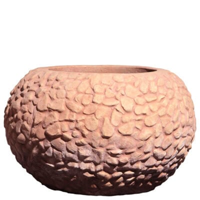 Cache-pot Ghiaia. Portavaso decorativo, adatto anche per piantare. Per piccole piante. Fatto a mano, resistente al gelo. Idea regalo. Artigianato tipico fiorentino.