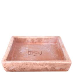 Piattino quadrato in terracotta Impruneta