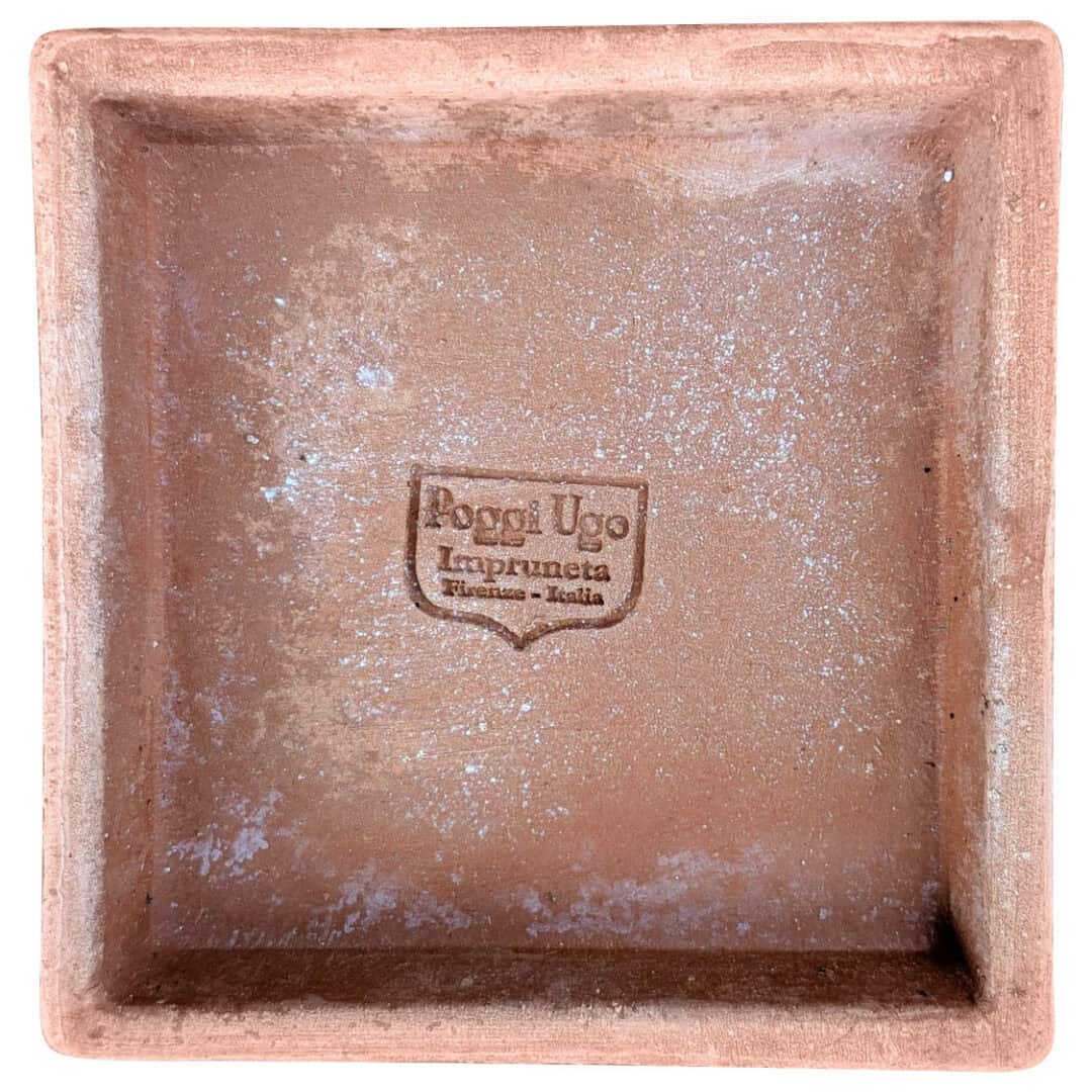 Piattino quadrato in terracotta Impruneta